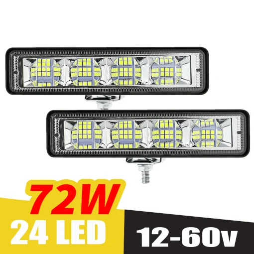 2 פנסי רכב LED לרכבי שטח 4x4 72W