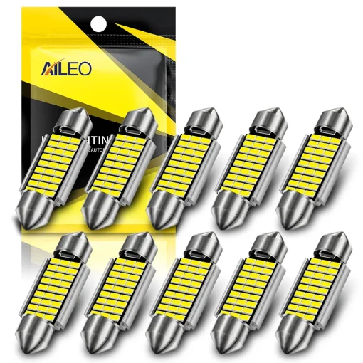 AILO 10 נורות LED לבנות 6000k C10W C5W