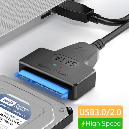 כבל SATA ל-USB 3.0 עד 6 Gbps לכונן קשיח חיצוני 2.5 אינץ'