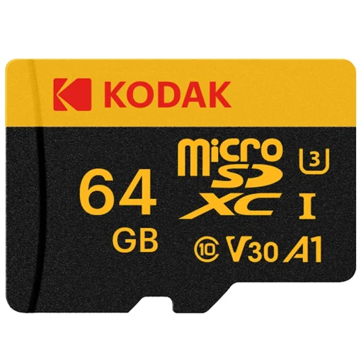 כרטיס זיכרון מיקרו SD מבית Kodak בנפח 32 ג'יגהבייט64 ג'יגהבייט