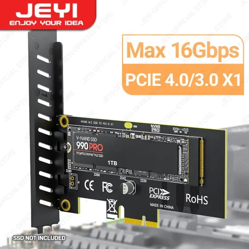 כרטיס מתאם SSD JEYI M.2 NVME ל-PCIE X1