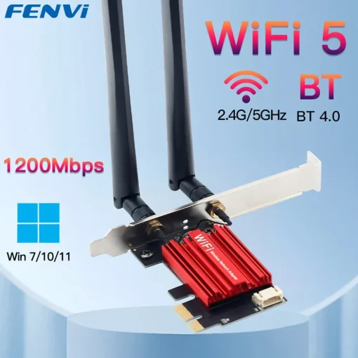 כרטיס רשת אלחוטי PCIe WiFi 5 מבית FENVI