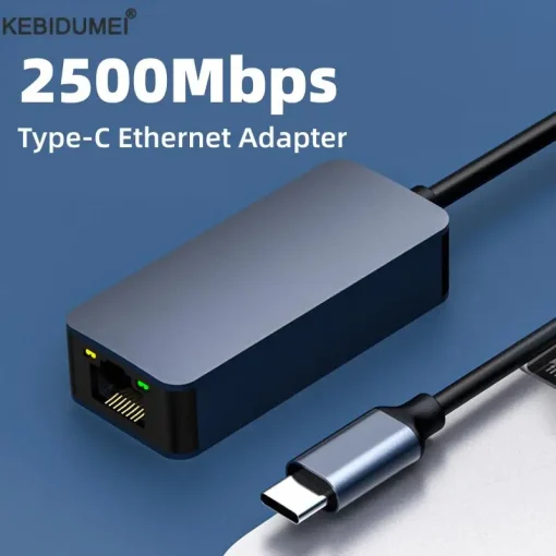 כרטיס רשת חוטי USB 3.0 מסוג C ל-Rj45 של 2500Mbps