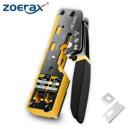 מלחציים לעיגול חיבורי Ethernet של ZoeRax RJ45