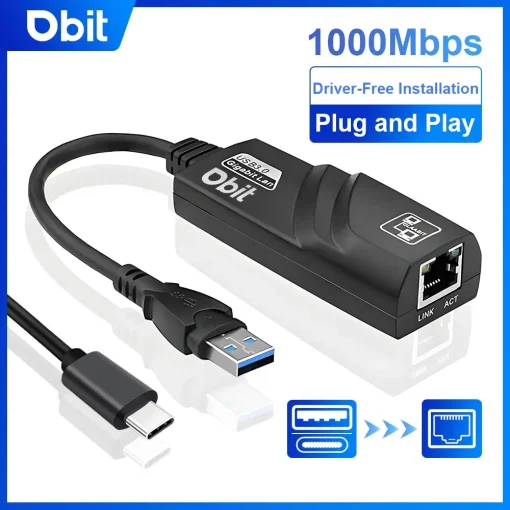 מתאם 3.0 USB של Wi-Fi DBIT רשת ג'יגהביט RJ45