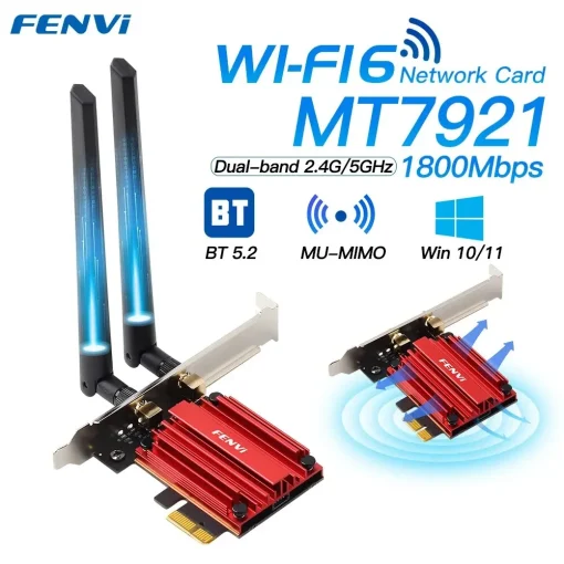 מתאם Wi-Fi 6 1800Mbps PCI Express