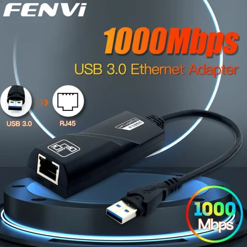 מתאם רשת FENVI USB3.0 ל-Rj45 1000Mbps