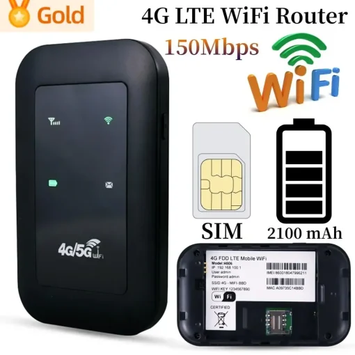 נתב 4G LTE כיס 150Mbps מחזק אות WiFi