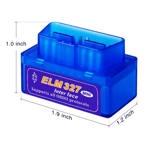 ELM327 מיני V2.1 מאבחן OBD2 בלוטות' לאנדרואידווינדוז