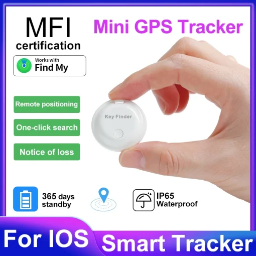 GPS מיני עם אפליקציית Find My ל-Apple, Bluetooth חכם עם תזכורת Anti-Lose