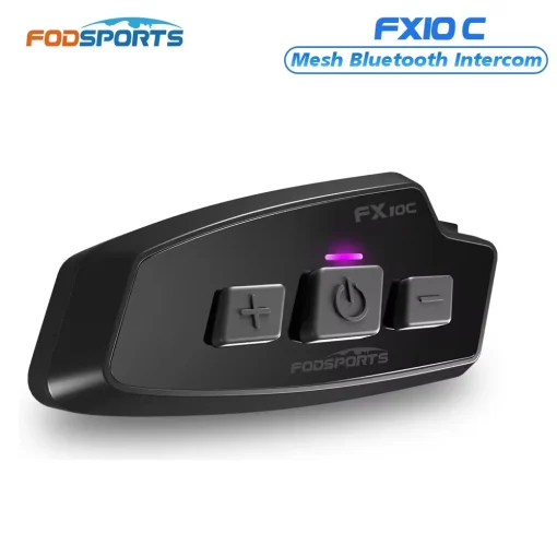 אינטרקום בלוטות' FX10C מבית Fodsports, אוזניות קסדה אלחוטיות