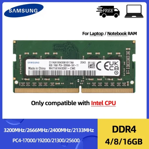 זיכרון Samsung מסוג DDR4 SODIMM