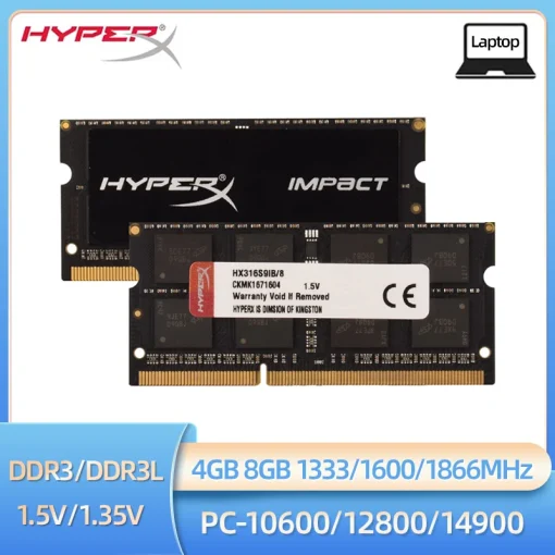 זיכרון נייד HyperX DDR3L DDR3 8GB4GB 1333Mhz1600Mhz1866Mhz