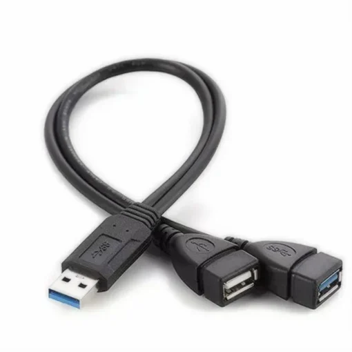 כבל USB 3.0 כפול 2 ל-1 למחשב נייד