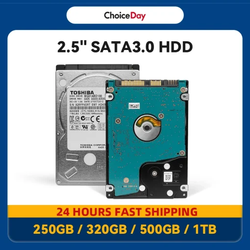 כונן קשיח פנימי HDD 250GB-1TB SATA3 בגודל 2.5 אינץ' לנייד