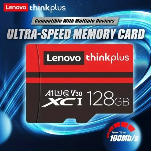 כרטיס זיכרון Lenovo ThinkPlus מיני SD Class 10 בנפח 256GB128GB64GB32GB