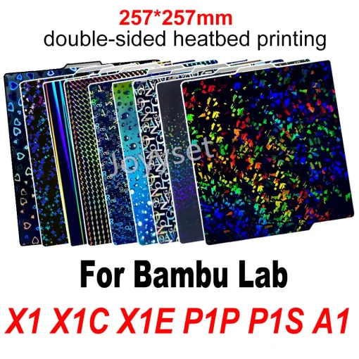 לוח בנייה X1C P1P P1S A1 X1 ללוח Bambu Lab Smooth PEI Sheet PEO PET למדפסת תלת ממד Bambulabs x1 p1p