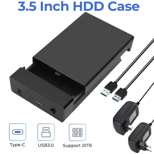 מארז כונן קשיח 2.53.5 אינץ' מסוג C ו-USB3.0