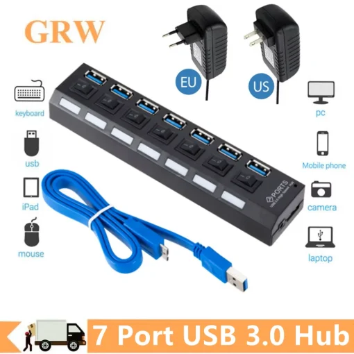 מכפיל USB 3.0 בעל 47 יציאות