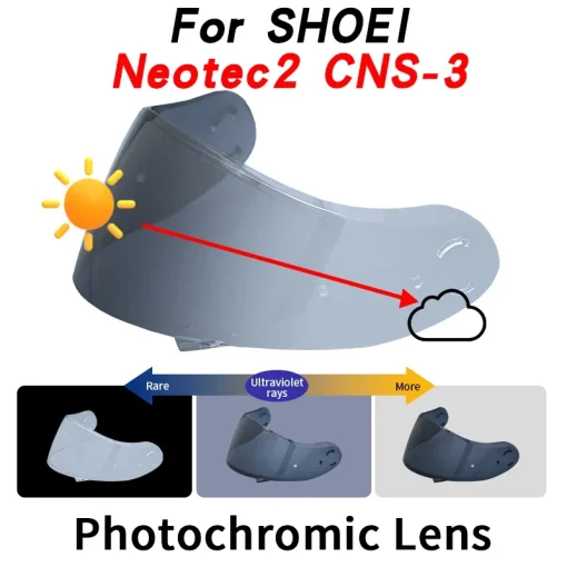 משקף פוטוכרומי SHOEI Neotec 2 CNS-3 משקף חלופי נפרד מצחיית קסדה