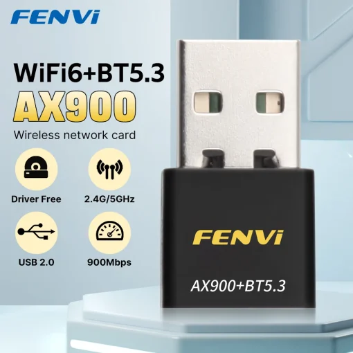 מתאם Fenvi AX900 Wifi 6 USB עם Bluetooth 5.3