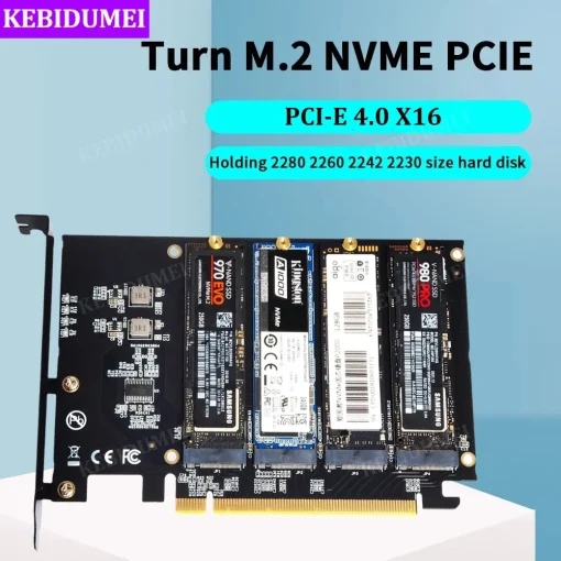 מתאם M.2 NVME ל- PCIe 4.0 3.0