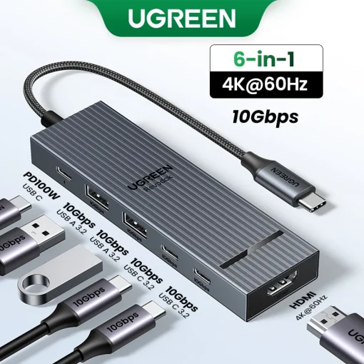 מתאם USB C של UGREEN 10Gbps HDMI 4K60Hz