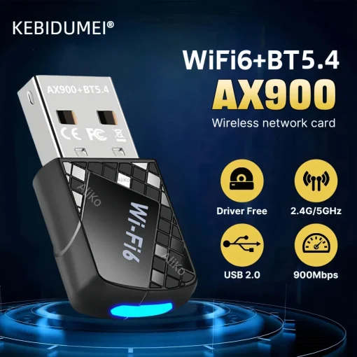 מתאם Wi-Fi 6 USB 900Mbps ל-PC