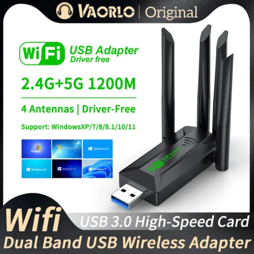 מתאם ג'יגהביט Wi-Fi USB דו-תחומי