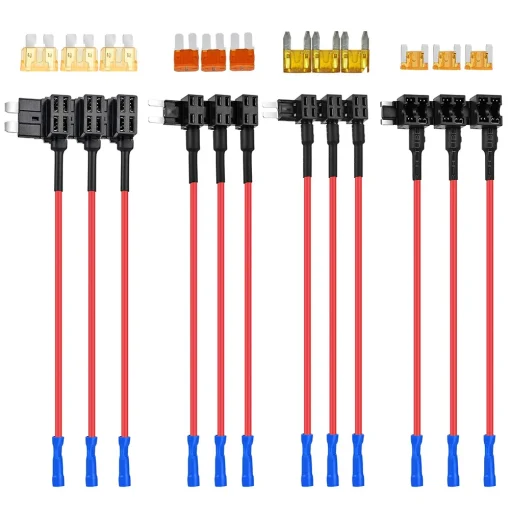מתאמי מעגל נוספים 12V ב-4 סוגים וערכת נתיכים