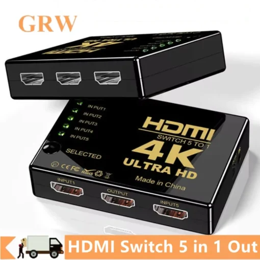 מתג HDMI 4K 5 בכניסה 1 ביציאה