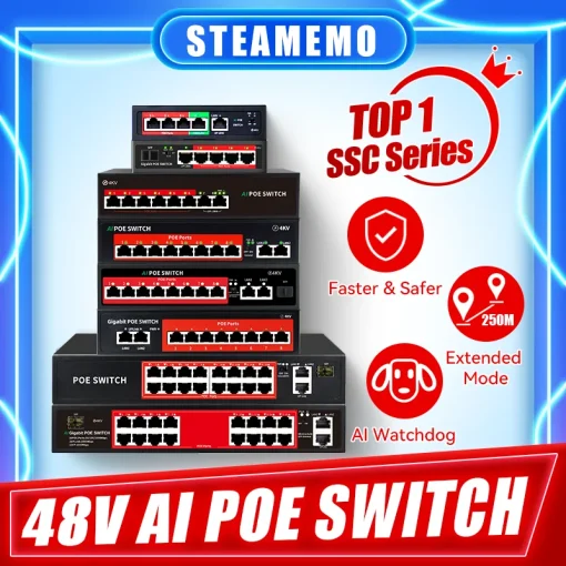 מתג POE מסדרת STEAMEMO-SSC