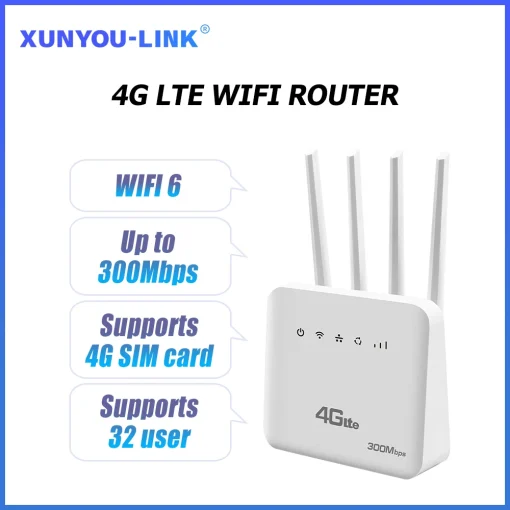 נתב LTE WiFi נתב מודמים WiFi עם חריץ לכרטיס SIM 4G