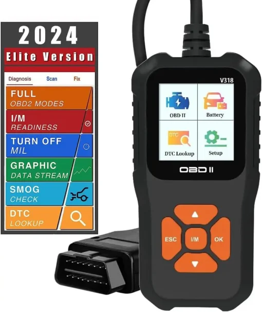 סורק מכוניות V318 למבחן אבחון וסוללות OBD2