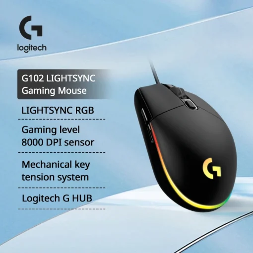 עכבר ארגונומי מקורי של Logitech G102