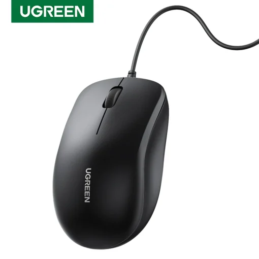 עכבר חוטי USB של UGREEN בעיצוב ארגונומי