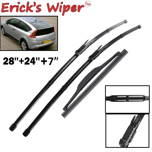 ערכה למגבים קדמיים ואחוריים של Erick ל Citroen C4 Coupe