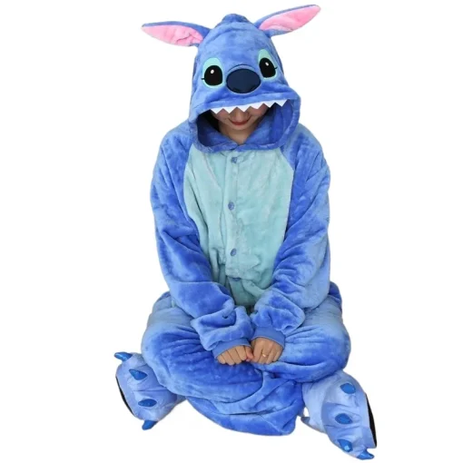 פיג'מות Kigurumi סטיצ' קריקטורה לאנשים בוגרים