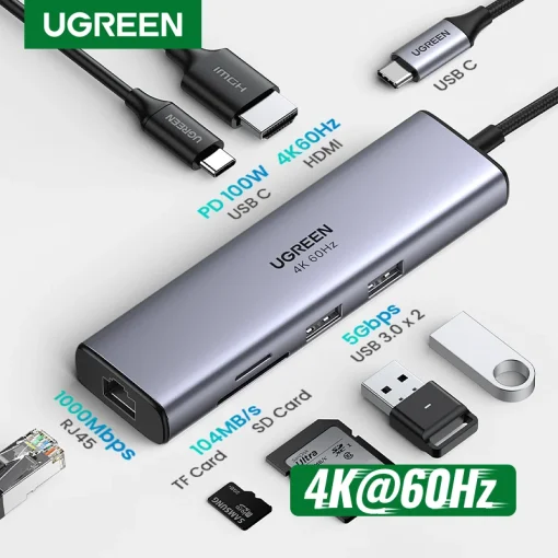 ריכוז USB C של UGREEN, 7-ב-1